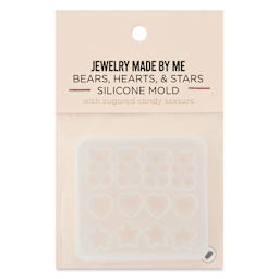 Jewelry Made By Me Silicone Mold - Bears, Hearts, and Stars front of packaging