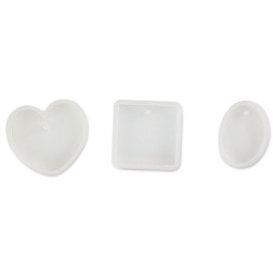 Jewelry Made By Me Resin Craft Silicone Mold - Heart, Square, and Oval