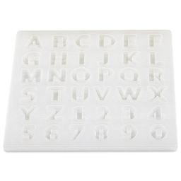 Jewelry Made By Me Alphabet Silicone Mold - Small angled