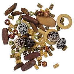 Cousin Bead Basics Wood Beads - 5.3 oz