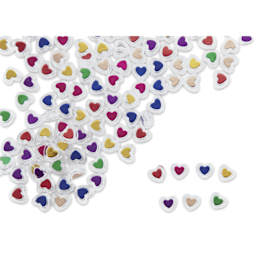 Cousin DIY Heart Bead Mix - Pkg of 280, Rainbow Colors - close-up of beads