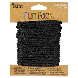 Cousin DIY Satin Rattail Cord - Black, 8 yds - front