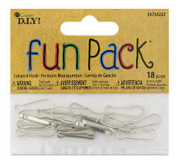 Cousin DIY Lanyard Hooks - Pkg of 18, Silver - front of packaging