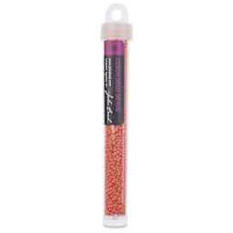 John Bead Solgel Chalk Dyed Czech Seed Beads - 11/0, Pink, 23 g vial