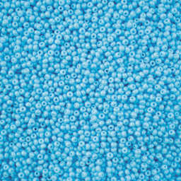 John Bead Solgel Chalk Dyed Czech Seed Beads - 11/0, Aqua