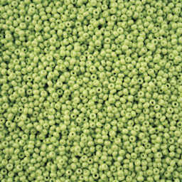 John Bead Solgel Chalk Dyed Czech Seed Beads - 11/0, Green