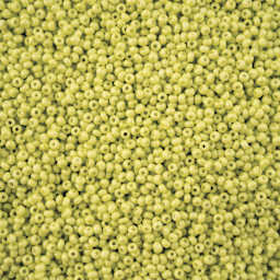 John Bead Solgel Chalk Dyed Czech Seed Beads - 11/0, Light Green