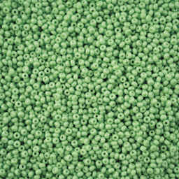 John Bead Solgel Chalk Dyed Czech Seed Beads - 11/0, Dark Green