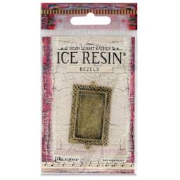 Ranger Ice Milan Bezel - Rectangle, Antique Bronze, 4.4 cm x 2.8 cm - front of packaging