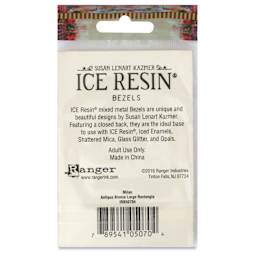 Ranger Ice Milan Bezel - Rectangle, Antique Bronze, 5.2 cm x 3.4 cm - back of packaging