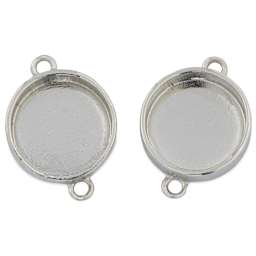 Ranger Ice Industrial Bezel - Circle, Small, Sterling Silver, Pkg of 2 - top view