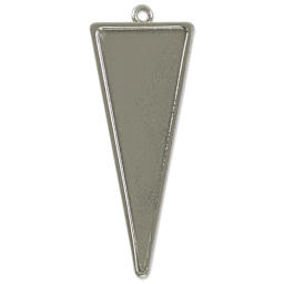 Ranger Ice Industrial Bezel - Triangle, Sterling Silver, 5.0 cm x 1.8 cm - top view