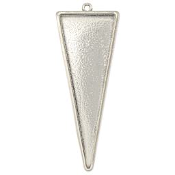 Ranger Ice Industrial Bezel - Triangle, Sterling Silver, 6.3 cm x 2.3 cm - top view