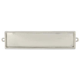 Ranger Ice Industrial Bezel - Rectangle, Sterling Silver, 7.3 cm x 1.5 cm - top view