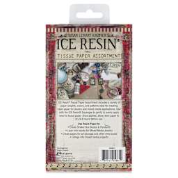 Ranger Ice Resin Tissue Paper Assortment - Pkg of 30 - back of packaging