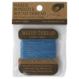 Hemptique Waxed Bonded & Round Thread - Light Blue, 0.45 mm, 32 yds - front of packaging
