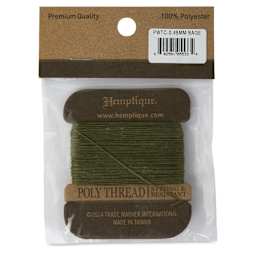 Hemptique Waxed Bonded & Round Thread - Sage, 0.45 mm, 32 yds - back of packaging