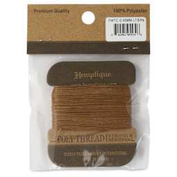 Hemptique Waxed Bonded & Round Thread - Light Brown, 0.45 mm, 32 yds - back of packaging