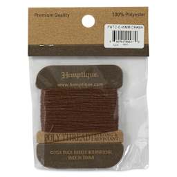 Hemptique Waxed Bonded & Round Thread - Dark Brown, 0.45 mm, 32 yds - back of packaging