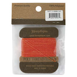 Hemptique Waxed Bonded & Round Thread - Cappuccino, 0.45 mm, 32 yds - back of packaging