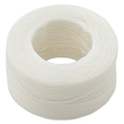 Hemptique Braided & Flat Waxed Thread - White, 0.8 mm, 50 yds