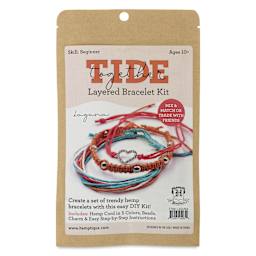 Hemptique Tide Together Layered Hemp Bracelet Kit - Laguna - front of packaging