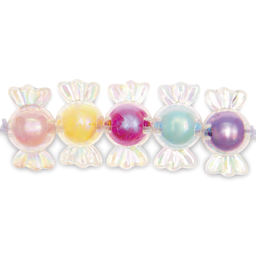 Rico Design Itoshii Plastic Candy Beads - 22 mm W x 12 mm L, Pkg of 6