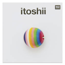 Rico Design Itoshii Plastic Bead - Striped Pearl, Pink Mix, 15 mm Dia. - front of packaging