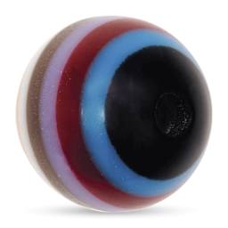 Rico Design Itoshii Plastic Bead - Striped Pearl, Purple Mix, 15 mm Dia. - angled