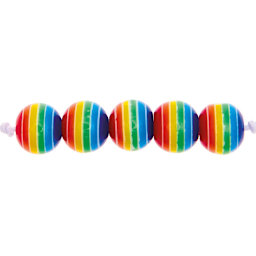 BEADS ROUND 8MM RAINBOW 48PK