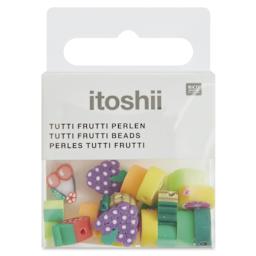 Rico Design Itoshii Soft Shape Beads - Pkg of 20, Tutti Frutti, 11 mm