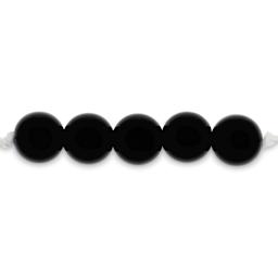 Rico Design Itoshii Plastic Beads - Black, 10 mm Dia.