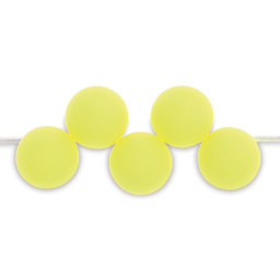 Rico Design Itoshii Plastic Beads - Asymmetrical, Neon Yellow, 8 mm Dia.
