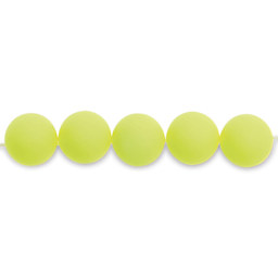 Rico Design Itoshii Plastic Beads - Neon Yellow, 8 mm Dia.