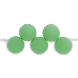 Rico Design Itoshii Plastic Beads - Asymmetrical, Neon Green, 8 mm Dia.