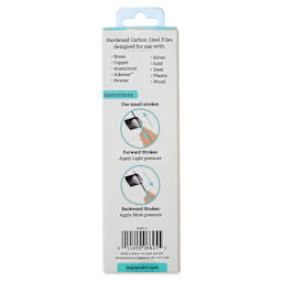 ImpressArt Needle File Set with File Block - Set of 5 - back of packaging