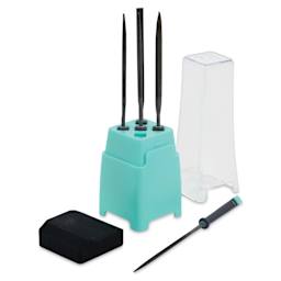 ImpressArt Needle File Set with File Block - Set of 5