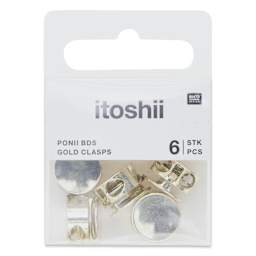 Rico Design Itoshii Clasps - Gold, Pkg of 6