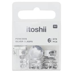 Rico Design Itoshii Clasps - Silver, Pkg of 6