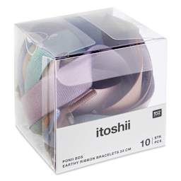 Rico Design Grosgrain Ribbon Bracelets - Earth, Set of 10 - front of packaging
