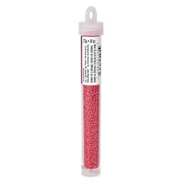 John Bead Terra Intensive Lining Czech Glass Seed Beads - 11/0, Red, 23 g - side