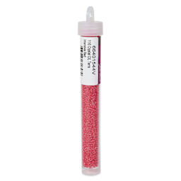 John Bead Terra Intensive Lining Czech Glass Seed Beads - 11/0, Red, 23 g - back