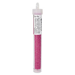 John Bead Terra Intensive Lining Czech Glass Seed Beads - 11/0, Pink, 23 g - side