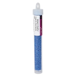 John Bead Terra Intensive Lining Czech Glass Seed Beads - 11/0, Blue, 23 g - back