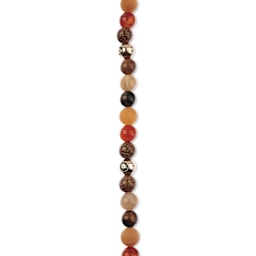 John Bead Solar System Glass Bead Strand - Sun, 8 mm Dia.
