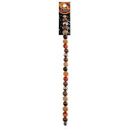 John Bead Solar System Glass Bead Strand - Sun, 7", 8 mm Dia.
