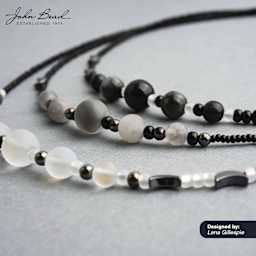 John Bead Solar System Glass Bead Strand - Moon - finished piece by Lena Gillespie