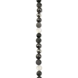 John Bead Solar System Glass Bead Strand - Moon, 8 mm Dia.