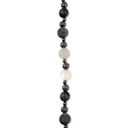 John Bead Solar System Glass Bead Strand - Moon, 10 mm Dia.