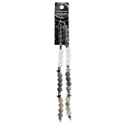 John Bead Solar System Glass Bead Strand - Mercury, 5", 6 mm Dia.